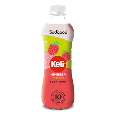 Abbildung von Sodapop Keli Sirup Himbeer, schnell &amp; einfach zubereitet, 1 Flasche ergibt 10 L Fertiggetränk, 500 ml