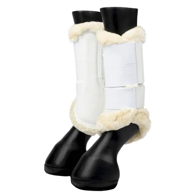 Abbildung von LeMieux Brushing Boots Fleece Edge Mesh Weiß/Naturell XWarmblut