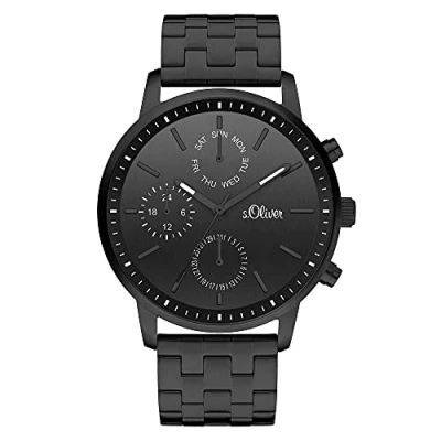 Abbildung von s.Oliver Damen Analog Quarz Uhr mit Edelstahl Armband SO 4324 MM