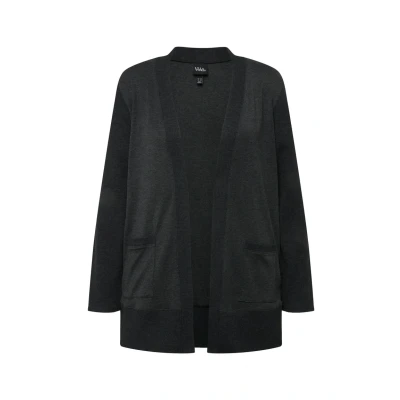 Abbildung von Ulla Popken OPEN Shape LONG Sleeve Strickjacke, Damen, Größe: 54/56, Black