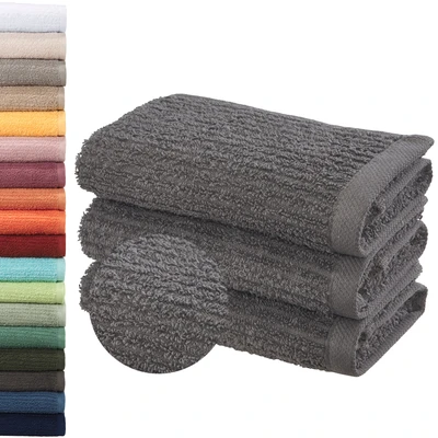 Abbildung von OTTO home Gaestehandtuecher "Riva, 30x50, Premium Handtücher, 500 gr/m²" Hoch-Tief-Struktur, Streifen, weich, 5 Jahre Garantie