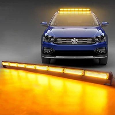 Abbildung von antom 120cm LED Rundumkennleuchte 80W Gelb Rundumleuchte für Auto Anhänger Wohnwagen SUV 14 Blinkende Stroboskop Modi…