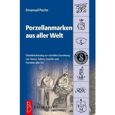 Abbildung von Porzellanmarken aus aller Welt: Übersichtskatalog zur schnellen Zuordnung von Tassen, Tellern, Geschirr und Porzellan Art