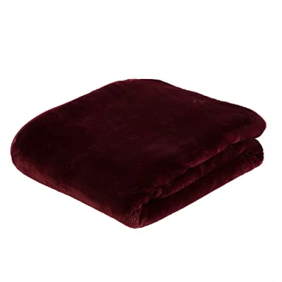 Abbildung von Gözze Premium Cashmere Feeling Wohn und Kuscheldecke, 500 g/m², 220 x 240 cm Bordeaux