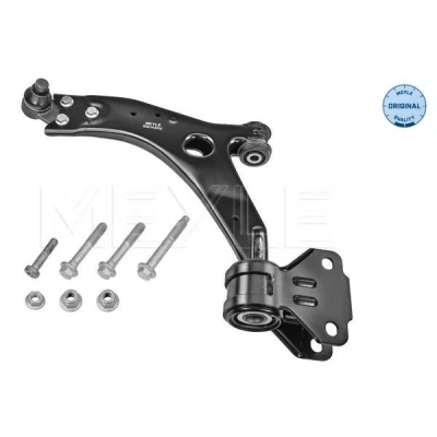 Abbildung von MEYLE 716 050 0015/S Querlenker ORIGINAL Quality mit Anbaumaterial Gummilager, Trag /Führungsgelenk Vorderachse links Stahlblech
