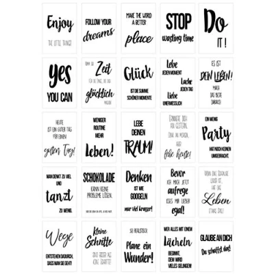 Abbildung von Edition Seidel Set Postkarten Leben &amp; Momente mit Sprüchen Karten Spruch Geschenk Dekoidee, Liebe, Freundschaft, Leben, Motivation, Geburtstagskarten Bild Bilder lustig Postkarte Karte
