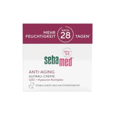 Abbildung von SEBAMED Anti Aging Aufbau Creme für Männer und Frauen, Tagescreme, Tagespflege, Falten Creme, mindert die Faltentiefe, beugt der Hautalterung vor, mit Q10 Hyaluron Komplex, 50 ml