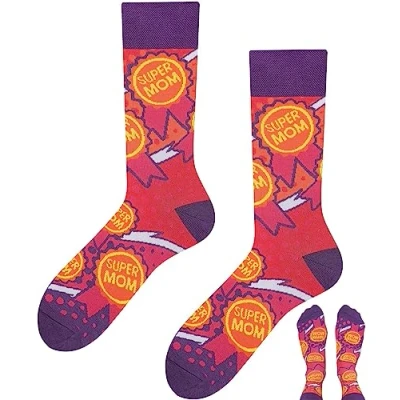 Abbildung von TODO Lustige Socken Damen und Herren, Coole mit Motiv Bunte, Mehrfarbige, Verrückte (35 38, Super Mom)