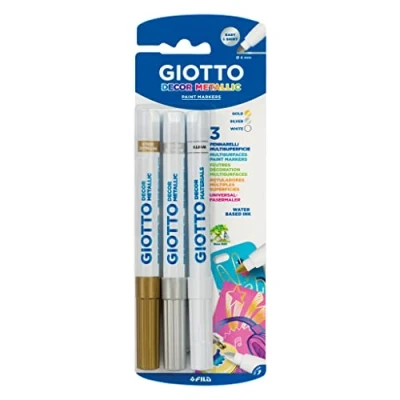 Abbildung von Giotto Decor Metall Weiß/Gold/Silber 3 Stück