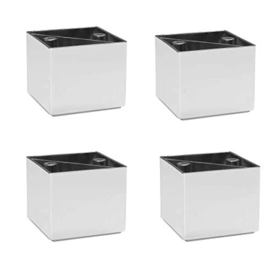 Abbildung von Schildmeyer Möbelfuß 4er Set 131597 aus Kunststoff, 5 cm Höhe, Chrom