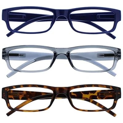 Abbildung von The Reading Glasses Company Die Lesebrille Unternehmen Blau Grau Braun Leicht Komfortables Leser Wert 3er Pack Herren Damen RRR32 372 +2,00