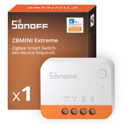 Abbildung von SONOFF Zigbee Smart Switch, kein Neutralleiter Erforderlich, Funktioniert mit Alexa &amp; Google Home, Erfordert Gateway