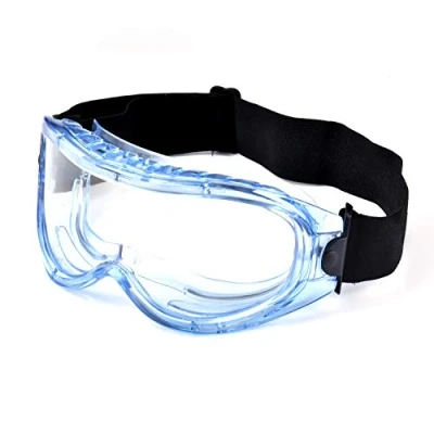 Abbildung von SAFEYEAR Sicherheitsbrille, Arbeitsbrille für Brillen und Nichtbrillen, UV Schutz, Zwiebelgläser umwickeln, kratzfest, beschlagfest staubdicht, CE EN166 (Männer Frauen, blau)