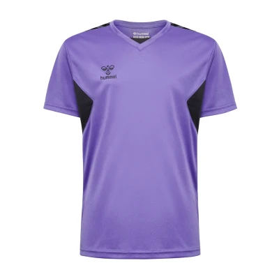 Abbildung von Hummel Authentic Sport Tshirt für Kinder, Größe: 116, Dahlia purple asphalt
