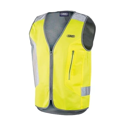 Abbildung von ABUS Warnweste Lumino Night Vest Sicherheitsweste inkl. LED Rücklicht Gelb Größe XXXL