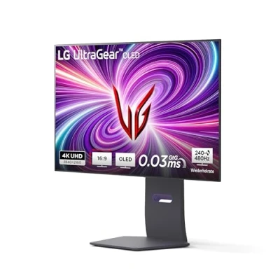 Abbildung von LG Electronics 32GS95UX B.AEU UltraGear™ 4K UHD Gaming OLED Monitor 32&quot; (80cm), 3840 x 2160, 0,03ms GtG, 480 Hz, HDR10, HDR™400 TRUE BLACK, NVIDIA G Sync™ Compatible, AMD FreeSync™ Premium Pro Grau