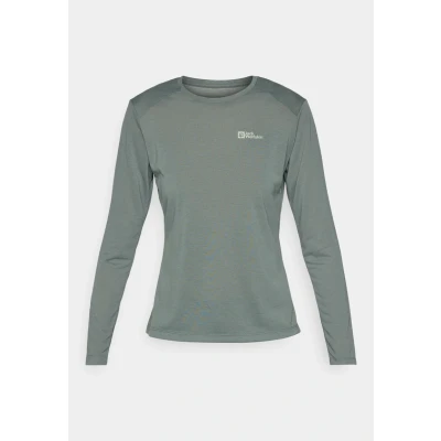 Abbildung von Jack Wolfskin Vonnan Langarmshirt, Damen, Größe: XXL, Slate green