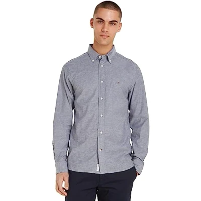 Abbildung von Tommy Hilfiger CORE FLEX Oxford Hemd, Herren, Größe: Small, Desert sky