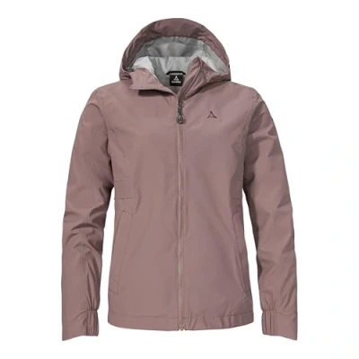 Abbildung von Schöffel Damen Jacket Style Bohorok WMS, wasserdichte, atmungsaktive Outdoor Jacke, elegante Funktionsjacke mit Kapuze und Stufensaum, twilight mauve, 40