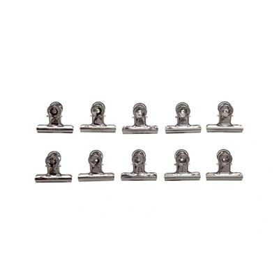 Abbildung von MAUL Papierklemmer MAULstandard aus Metall (10 Stück), Klemmer mit breitem Verschlussclip 5 cm und Klemmweite 2 cm, Gadget für Haushalt, Küche Büro, geeignet DIY Projekte, Silber