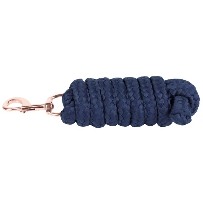 Abbildung von Harry&#039;s Horse Führstrick Soft Musketon Rosegold 1.8m Navy