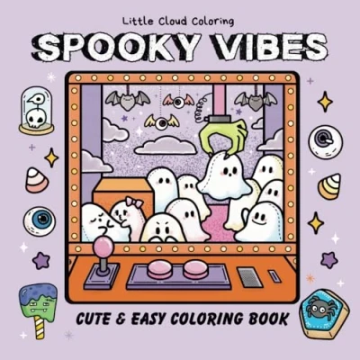 Abbildung von Spooky Vibes: Cute and Simple Coloring Book for Adults kids, Bold Easy