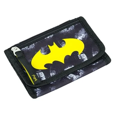 Abbildung von Baagl Brustbeutel Kinder Geldbörse für Jungen Geldbeutel, Mini Portemonnaie, Kleingeld Münzbörse (Batman Dark City)