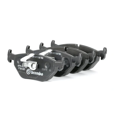 Abbildung von BREMBO P 06 023 Bremsbelagsatz für Verschleißwarnanzeiger vorbereitet mit Kolbenclip ohne Zubehör BMW: 5 Touring, Saloon
