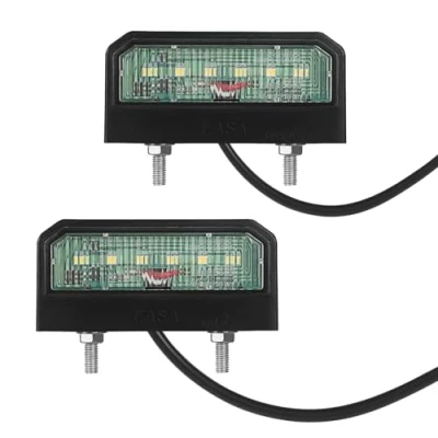 Abbildung von AOHEWEI 2 x LED Kennzeichenbeleuchtung Anhänger Nummernschildbeleuchtung Hinten 12 24V Wasserdicht Perfekt fürs Auto LKW oder Boot