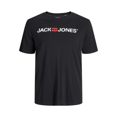 Abbildung von JACK &amp; JONES Herren Rundhals T Shirt JJECORP Logo Slim Fit Plussize XXL 8XL, Größe:XXL, Farbe:Black 12184987