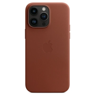 Abbildung von Apple Magsafe Leder Back Cover Braun iPhone 14 Pro Max