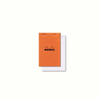 Abbildung von Rhodia 18200C Schreibblock / Notizblock geheftet No.18 DIN A4 21x29,7 cm, 80 Blätter kariert 80g, abtrennbar und mikroperforiert, mit Kartonrücken, Orange, 1 Stück