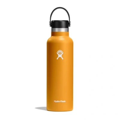 Abbildung von Hydro Flask Water Bottle 621 ml (21 oz) Vacuum Insulated Stainless Steel with Straw Cap Standard Mouth Fossil