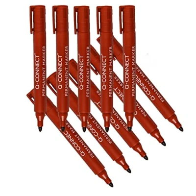 Abbildung von Q Connect Rundspitze permanent marker Rot, 10 Einheiten