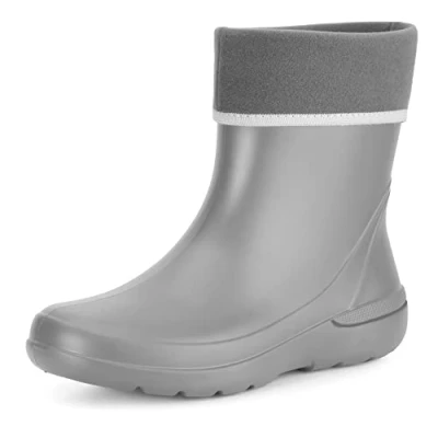 Abbildung von Ladeheid Damen federleichte Eva Thermo Gummistiefel gefüttert LA CA 08 (Grau, 36/37 EU)