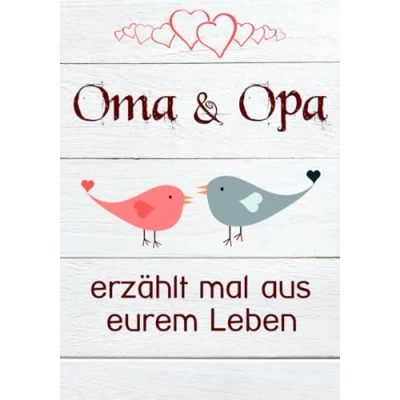 Abbildung von Oma &amp; Opa, erzählt mal aus eurem Leben: Außergewöhnlich(!) persönliches und kreatives Geschenk Liebevolles Erinnerungsbuch &quot;Opa, erzähl mal&quot;!