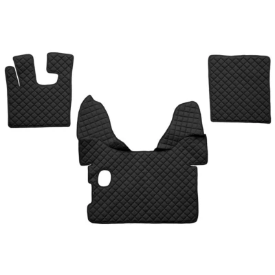 Abbildung von F CORE FL01 BLACK Fußmattensatz Eco Leder vorne 3 schwarz