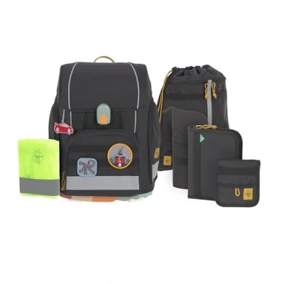 Abbildung von LÄSSIG 7 teiliges Schulranzen Set Kinder/School Boxy Unique Schwarz