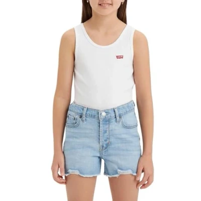 Abbildung von Levi&#039;s Girl&#039;s KT Knit TOP Mädchen Lvg Meet and Greet Geripptes Tank 3ek116 T Shirt, Bright White, 5 Jahre