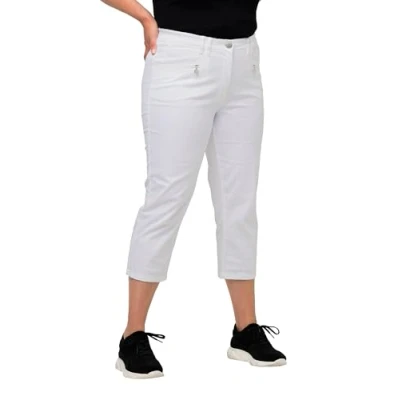 Abbildung von Ulla Popken, Damen, große Größen, Hose Mony, wadenlang, Zipptaschen, Stretch