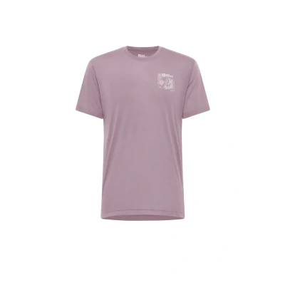 Abbildung von Jack Wolfskin Vonnan Graphic Sport Tshirt, Herren, Größe: Large, Explore wild blossom