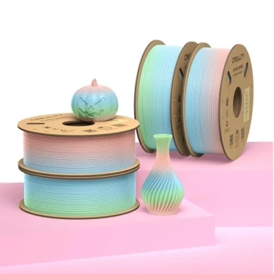 Abbildung von Creality Official Hyper PLA Filament Regenbogen 4KG, 3D Drucker für Hochgeschwindigkeitsdruck, langlebig und widerstandsfähig, glatt, Überhang Leistung Maßgenauigkeit +/ 0.03mm, 4 Rollen