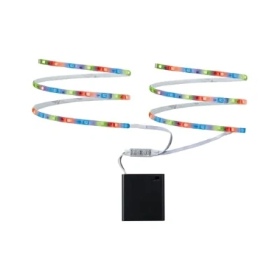 Abbildung von Paulmann 707.00 Function Mobil Strip 2x80cm RGB 1,2W 9V 6LR61 Weiß Metall/Kunststoff LED Lichtband Lichtstreifen Lichtschlauch