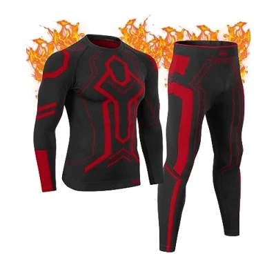 Abbildung von MEETWEE Herren Thermounterwäsche Set Funktionswäsche Atmungsaktiv Skiunterwäsche Männer, Thermo Unterwäsche Thermounterhemd Thermounterhose Warme Winter