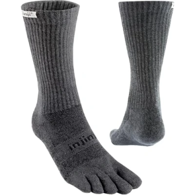 Abbildung von Injinji Performance 2.0 Trail Midweight Crew Granit Socken Unisex, granit, Medium