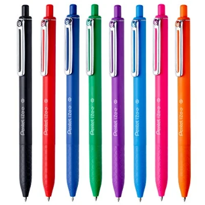 Abbildung von Pentel BX467 Izee Druckkugel, 0,7 mm, Packung mit 8 Farben