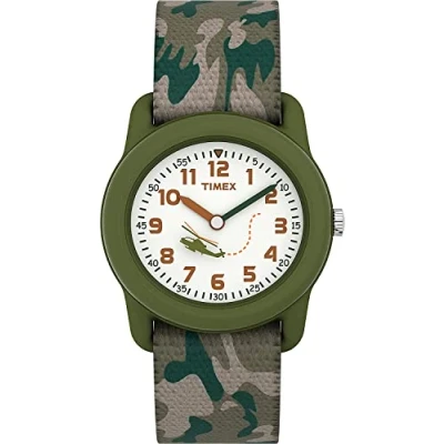 Abbildung von Timex Jungen Armbanduhr Analog Textil T78141