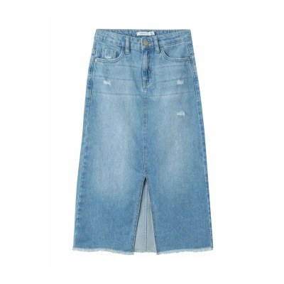 Abbildung von Name IT Mädchen Nkfkat DNM Long Skirt 3724 Be Noos, Light Blue Denim, 146 EU