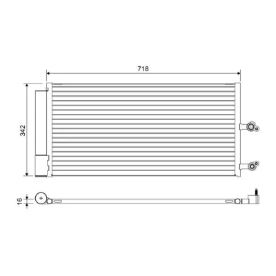 Abbildung von VALEO 822644 Klimakondensator mit Trockner Aluminium 342