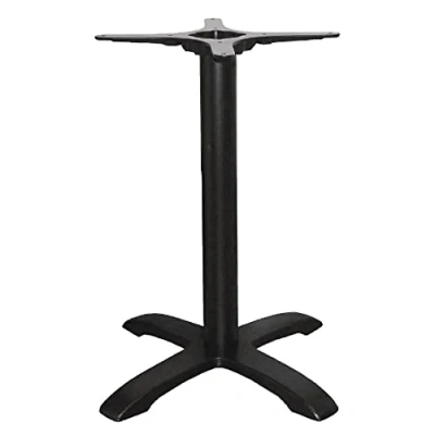 Abbildung von Bolero Tischfuß mit Fußkreuz Gusseisen 72cm hoch, Schwarz, 720(H) x 480(L) 480(W)mm